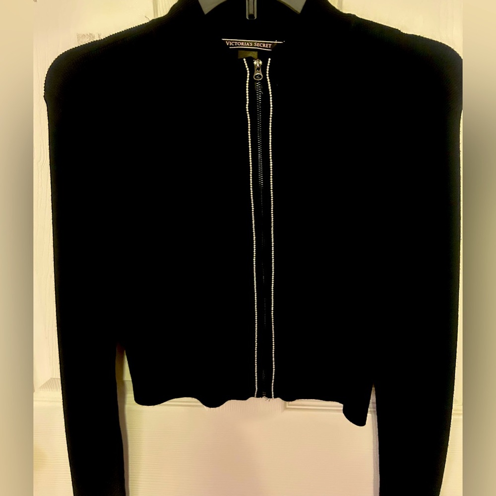 Victoria’s Secret black bling zip up